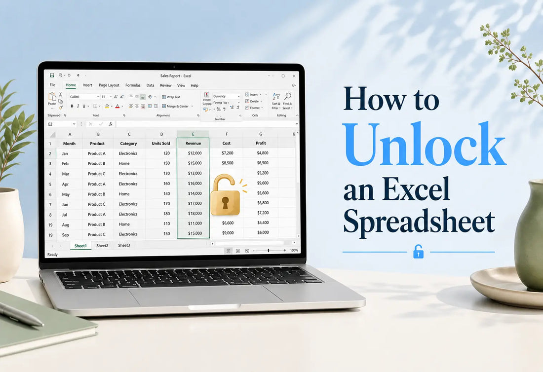 How to unlock spreadsheet