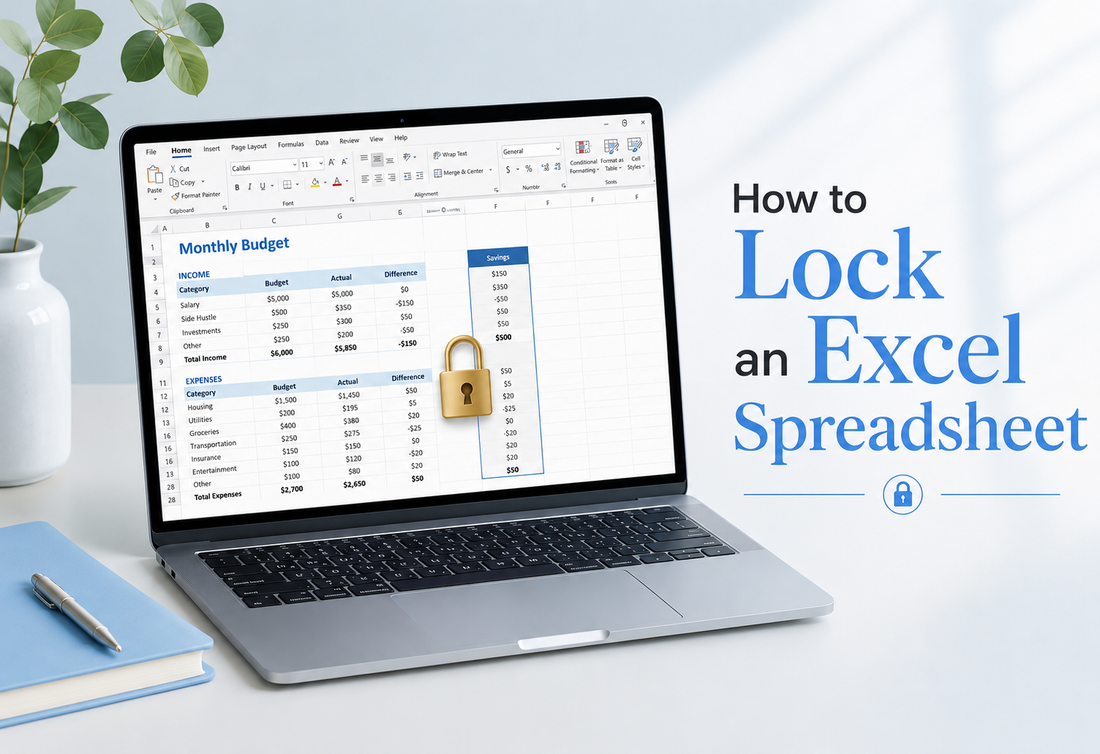 How to lock the spreadsheet