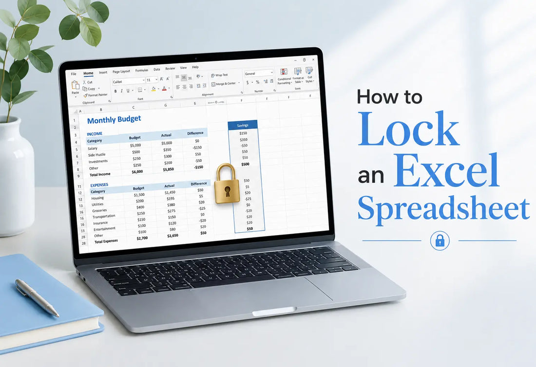 How to lock the spreadsheet