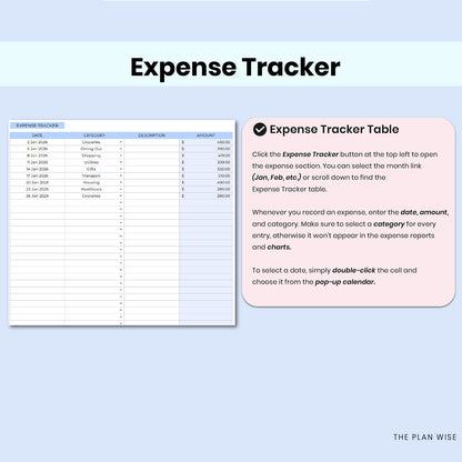Complete Finance Dashboard and Annual Budget System for Google Sheets & Excel Template