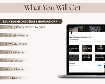 12 Week Year Planner 2026 Notion Template Life Planner Notion Dashboard Second Brain Digital Planner
