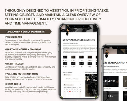 12 Week Year Planner 2026 Notion Template Life Planner Notion Dashboard Second Brain Digital Planner