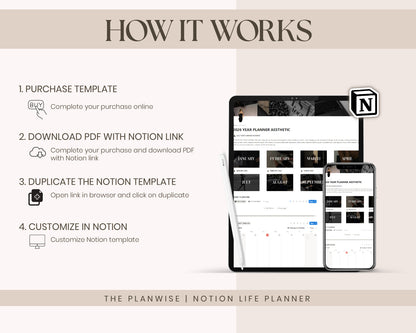 12 Week Year Planner 2026 Notion Template Life Planner Notion Dashboard Second Brain Digital Planner