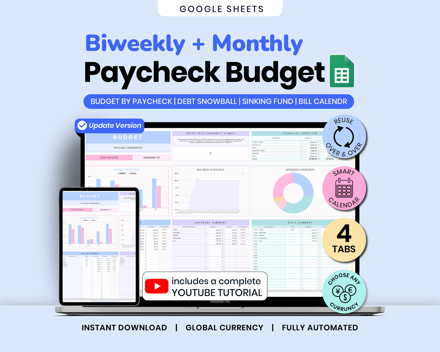50+ Spreadsheet Templates PLR/MMR Bundle | Resell Rights | Google Sheets & Excel | Done-For-You Digital Business