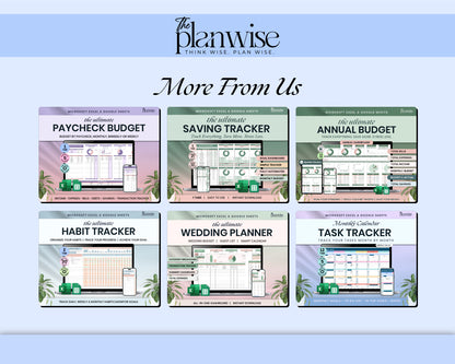 Habit Tracker Spreadsheet for Google Sheets | Daily, Weekly & Monthly Goal Planner