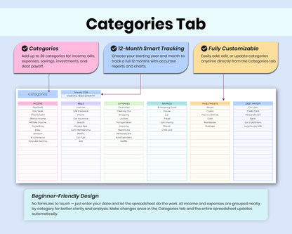 Income & Expense Tracker | Google Sheets Budget Template for Personal Finance