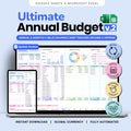 Annual Budget Spreadsheet | Monthly Budget & Paycheck Planner | Google Sheets Finance Tracker