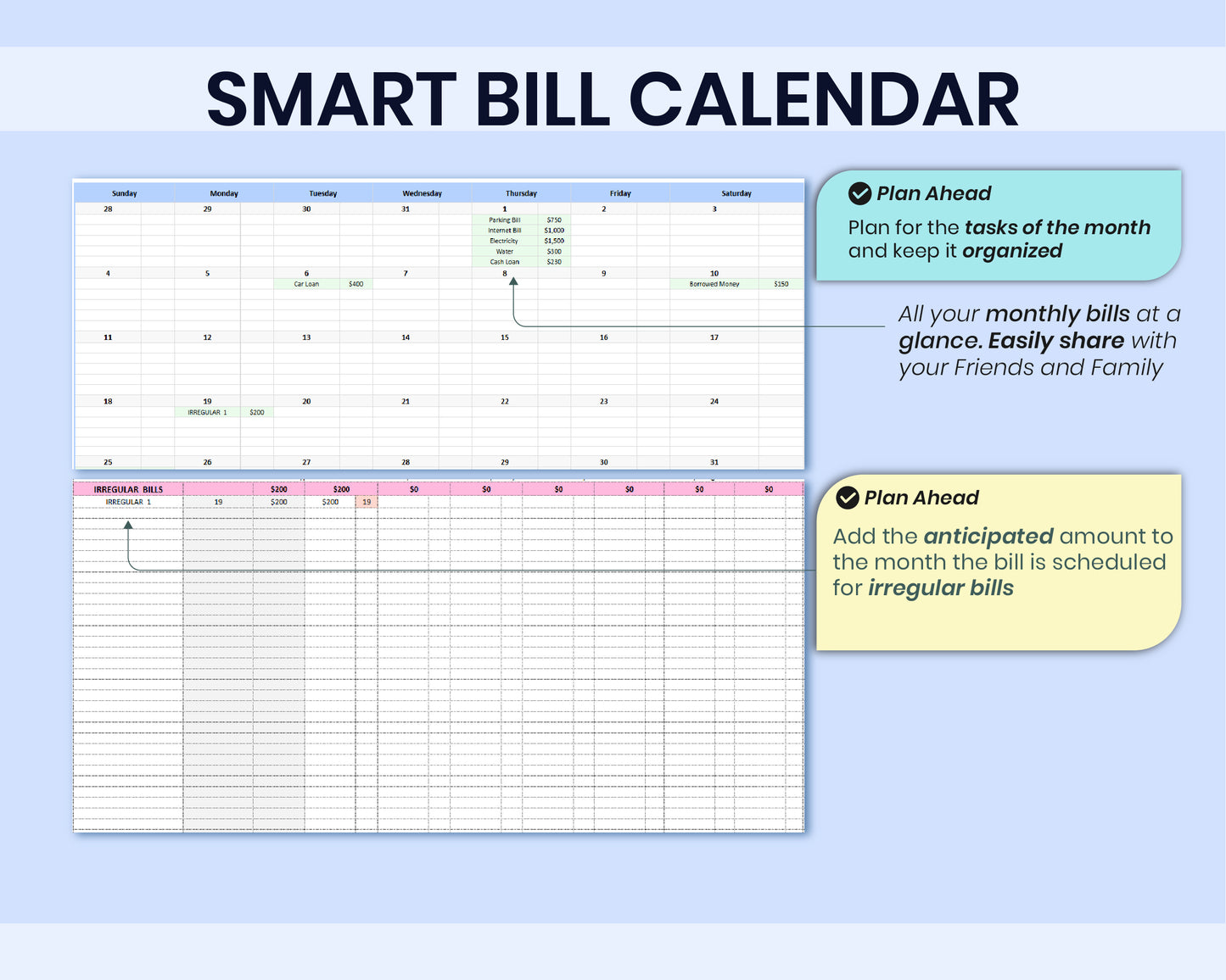 Ultimate Personal Finance Spreadsheet Monthly Personal Budget Paycheck 2026 Bill Calendar Net Worth Tracker For Google Sheets Template