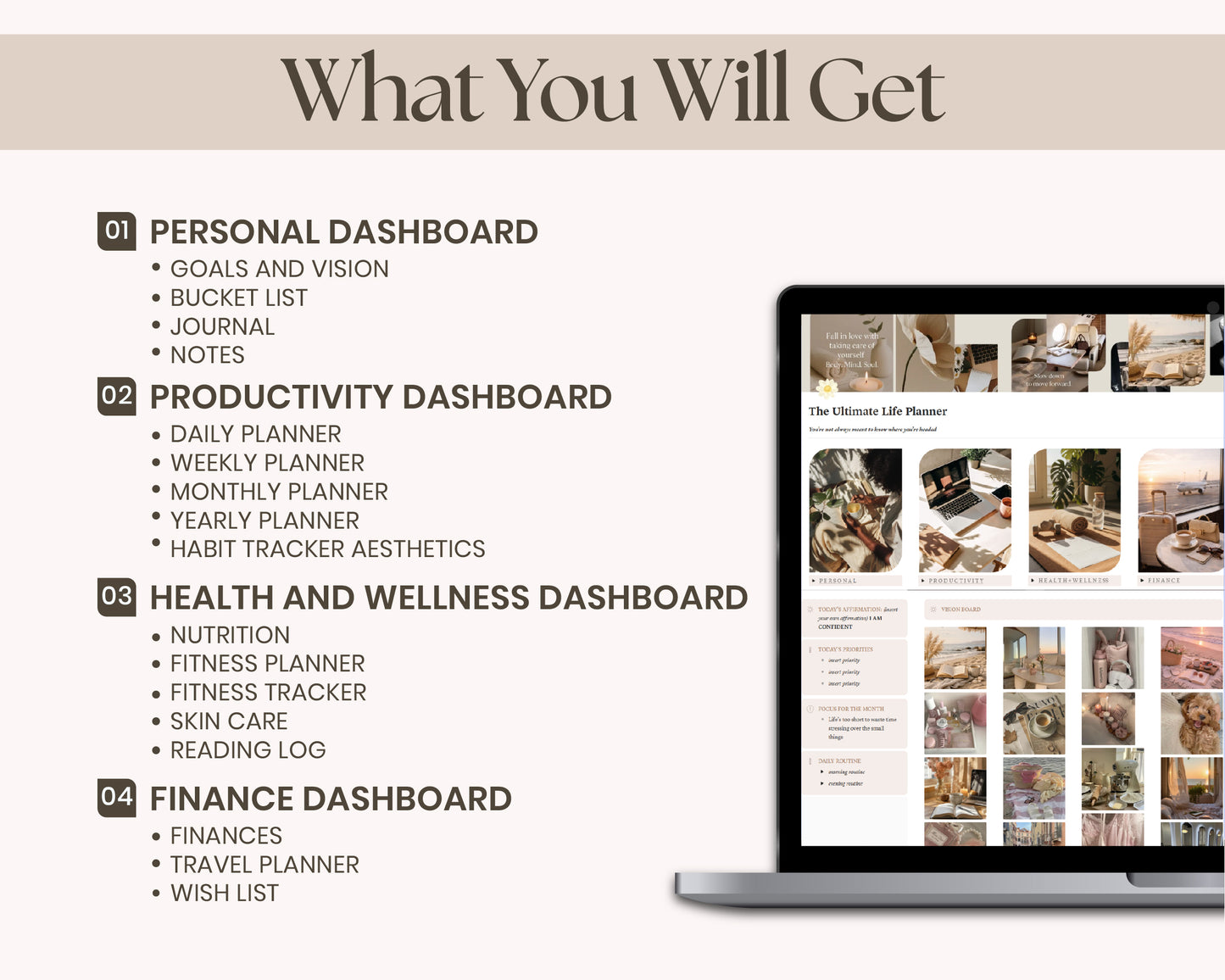 Ultimate Notion Life Planner, Notion Template,   Aesthetic Notion Planner, All-in-One Notion Planner, Notion Finance
