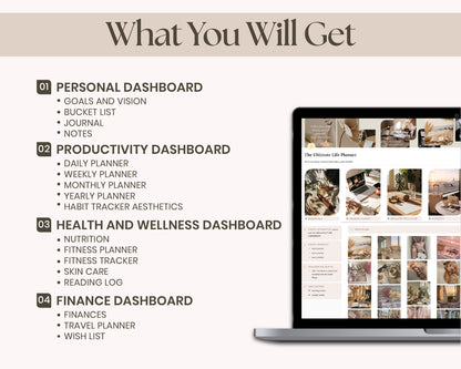 Ultimate Notion Life Planner, Notion Template,   Aesthetic Notion Planner, All-in-One Notion Planner, Notion Finance