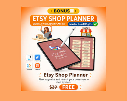 Ultimate Wellness & Self-Care Planner Bundle | 20 Canva Planners | PLR & MRR Commercial Rights | Editable Templates