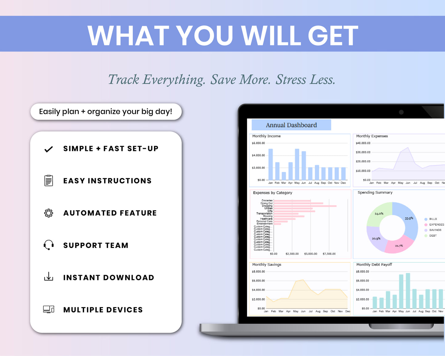 2026 ADHD Life Planner Ultimate Bundle (4-in-1 Spreadsheets)