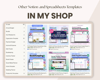 The Ultimate Notion Bundle | 15 PLR/MRR Notion Templates | Student, Fitness & Life Planner | Done-For-You | Commercial Use License