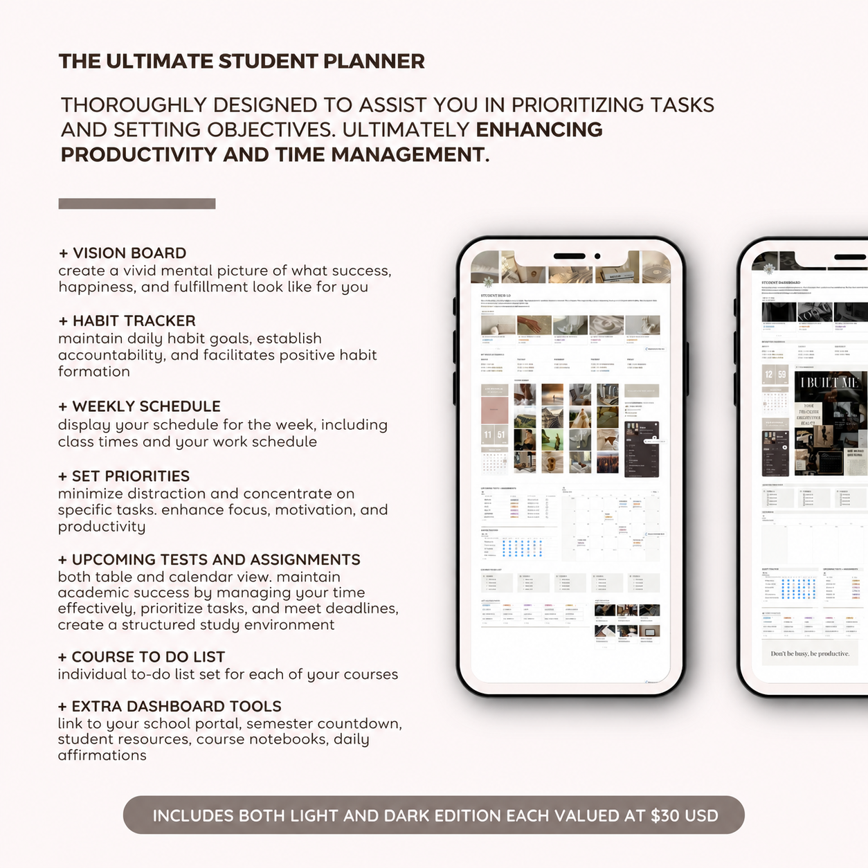 The Ultimate Notion Bundle | 15 PLR/MRR Notion Templates | Student, Fitness & Life Planner | Done-For-You | Commercial Use License