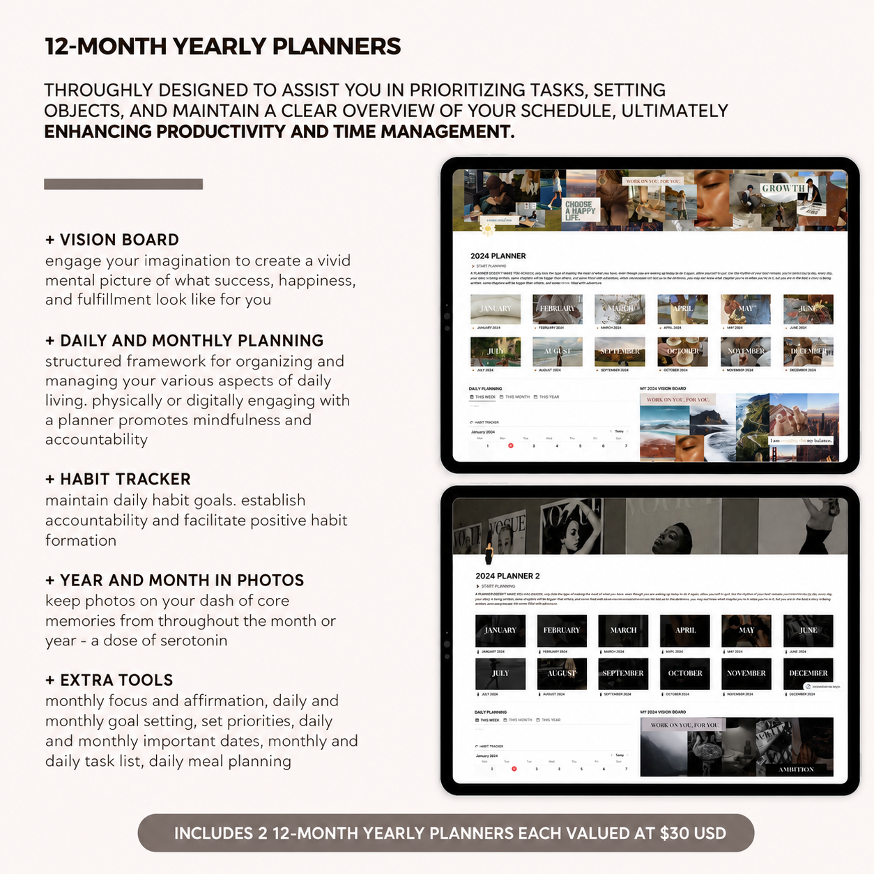 The Ultimate Notion Bundle | 15 PLR/MRR Notion Templates | Student, Fitness & Life Planner | Done-For-You | Commercial Use License