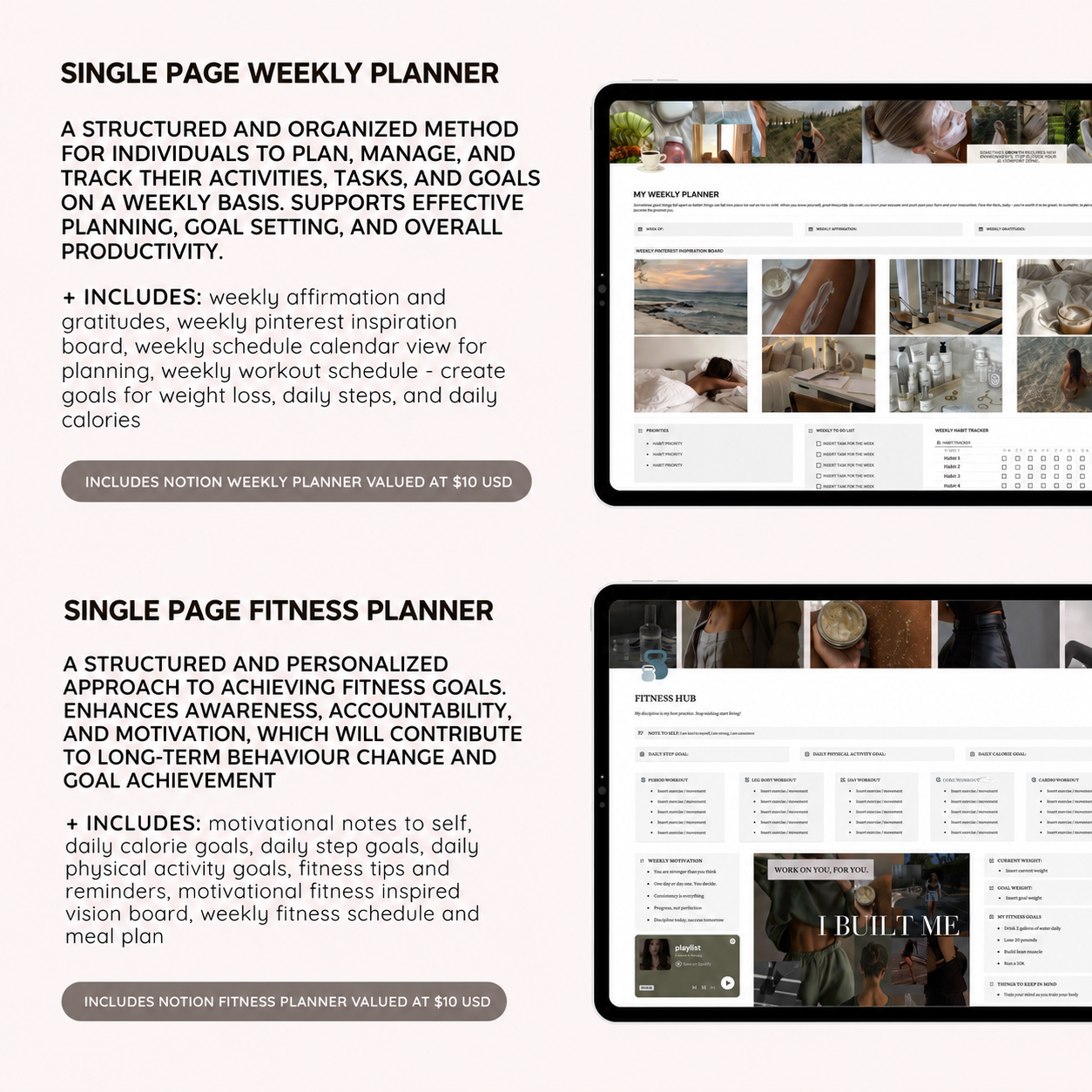The Ultimate Notion Bundle | 15 PLR/MRR Notion Templates | Student, Fitness & Life Planner | Done-For-You | Commercial Use License