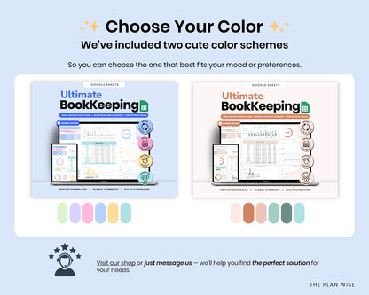 Ultimate Small Business Bookkeeping Spreadsheet Annual and Monthly Budget For Google Sheets Template
