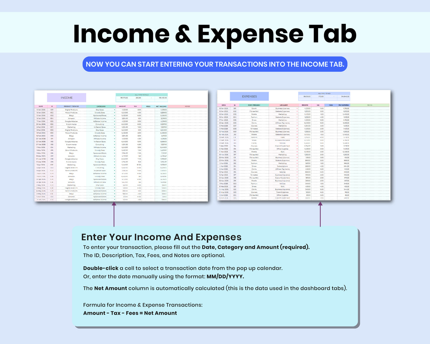 Ultimate Small Business Bookkeeping Spreadsheet Annual and Monthly Budget For Google Sheets Template