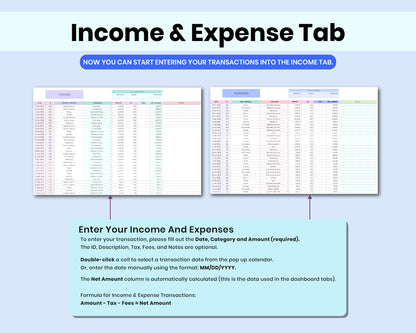Ultimate Small Business Bookkeeping Spreadsheet Annual and Monthly Budget For Google Sheets Template