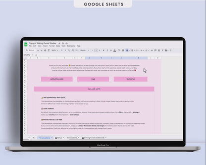 Sinking Funds Tracker Spreadsheet | Google Sheets Savings Tracker, Budget Planner & Expense Fund Template