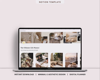 Ultimate Notion Life Planner, Notion Template,   Aesthetic Notion Planner, All-in-One Notion Planner, Notion Finance