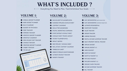 50+ Spreadsheet Templates PLR/MMR Bundle | Resell Rights | Google Sheets & Excel | Done-For-You Digital Business